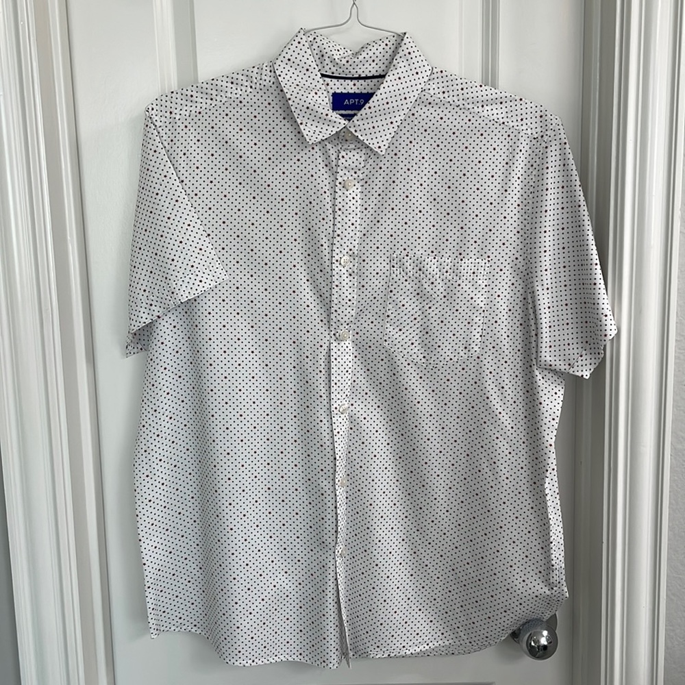 Red white and blue star button up